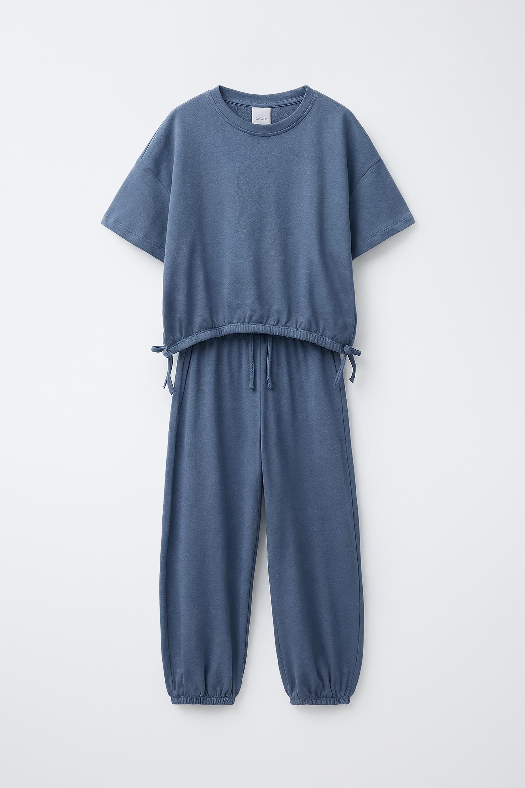 ENSEMBLE T-SHIRT À LACETS ET PANTALON JOGGER